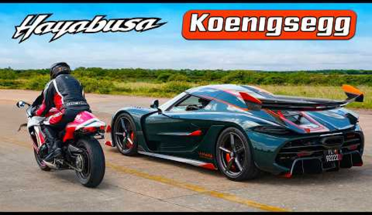 Koenigsegg Jesko v Tuned Hayabusa: DRAG RACE