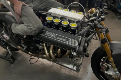 The Ferrari V8 Motorcycle That Shouldn't Exist But Absolutely Does