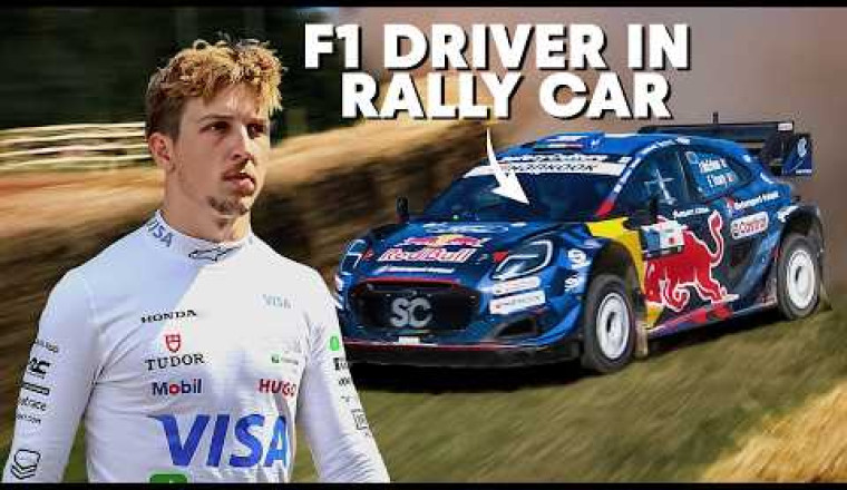F1 Driver Liam Lawson Takes on a Rally Car Challenge at Goodwood