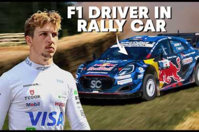 F1 Driver Liam Lawson Takes on a Rally Car Challenge at Goodwood