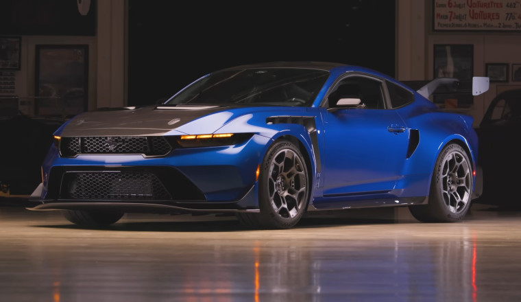 Jay Leno Drives Takes Delivery of His 2025 Ford Mustang GTD