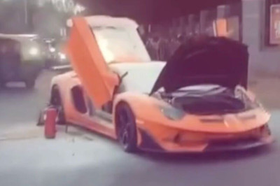 Billionaire asks ‘why does this keep happening’ as £850k Lamborghini goes up in flames
