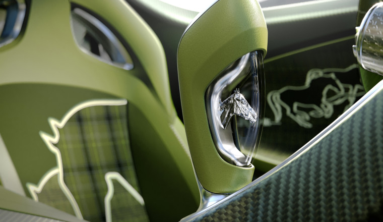 The New Bugatti Brouillard Goes Hard With a Green Plaid Interior and Horse Details