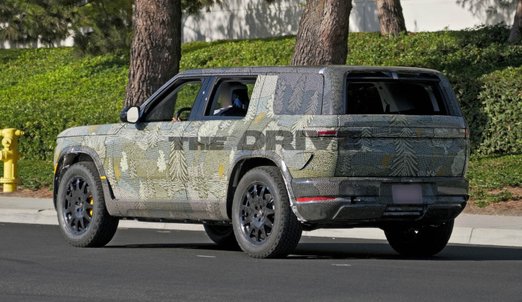 2026 Rivian R2 Spied With 4Runner-Like Dropdown Rear Window Down