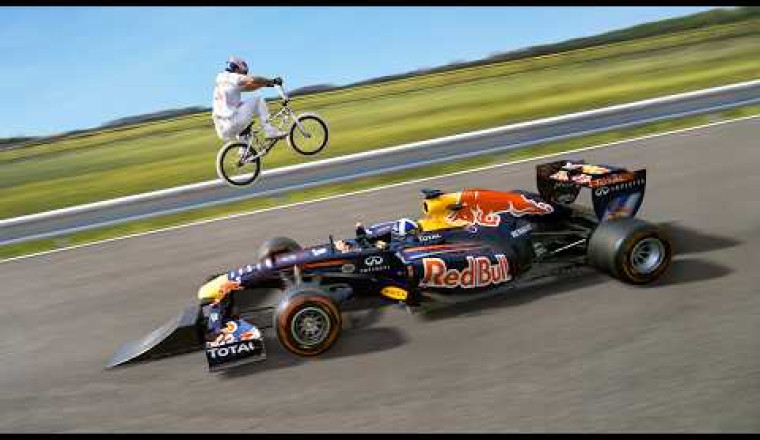 Jumping Over a Moving F1 Car — The Ultimate BMX Challenge