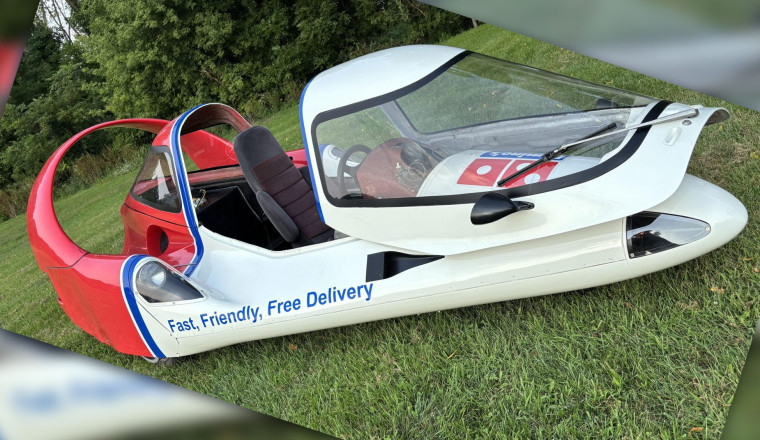 The Three-Wheeled Domino’s Pizza Delivery Car That Time Forgot Is For Sale