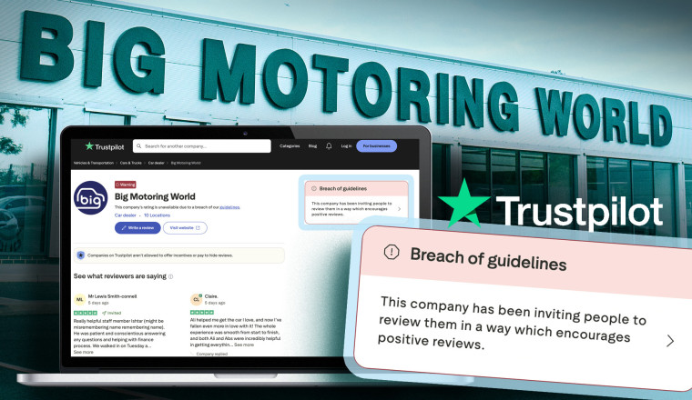 Car supermarket Big Motoring World has reviews suspended on Trustpilot for ‘breach’ of rules