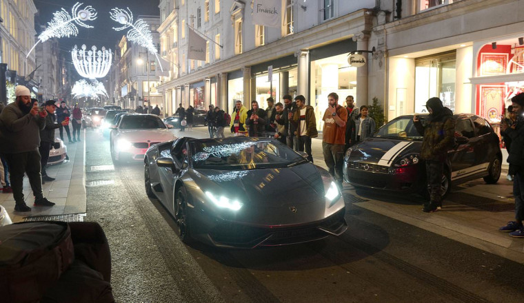Mayfair supercar crackdown: Wealthy drivers who cause havoc by revving their engines and racing round affluent streets face fines