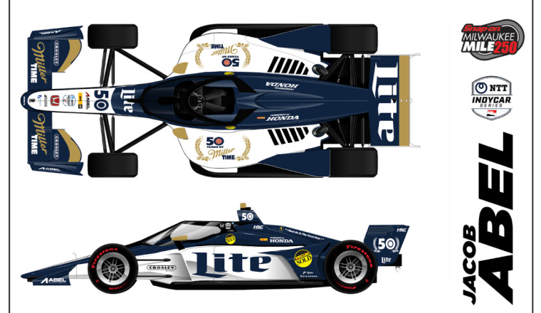 Jacob Abel to Sport Miller Brewing Company Sponsorship at Milwaukee Mile’s Snap-on 250