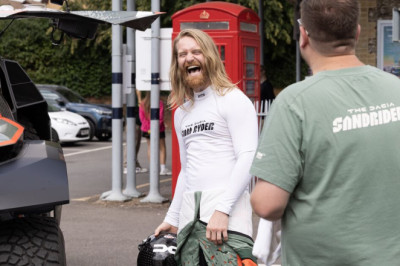 Eurovision Star Sam Ryder spotted arriving at festival gig in Dakar Rally off-road vehicle