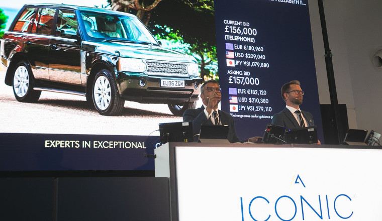 Queen's 20-year-old supercharged Range Rover sells for over ten times its typical market value at auction