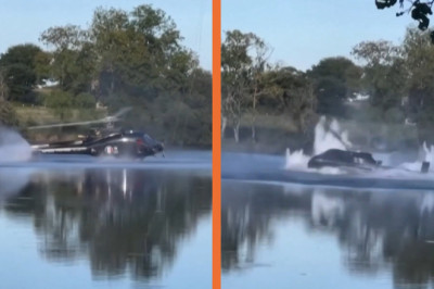 Helicopter Crashes Into Lake While Fighting Wildfire