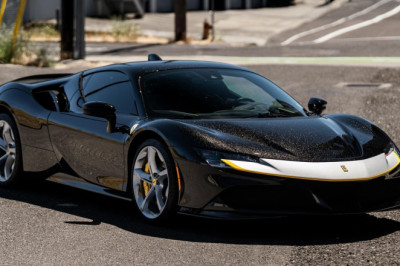 This Nero Galaxy Ferrari SF90 Might Have The Best Black Paint You've Ever Seen On A Car
