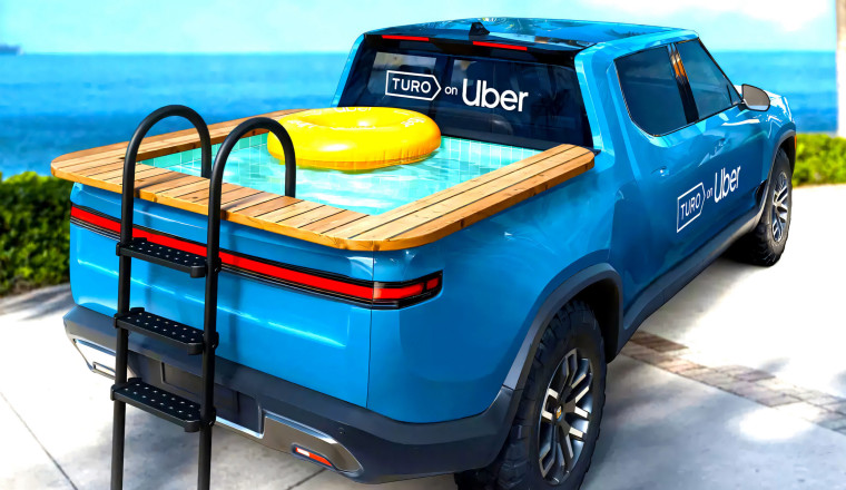 Rental Rivian’s Pool Feels Like An $80K Kiddie Tub Of Stranger Backwash