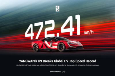 YANGWANG U9 Track Edition Smashes Global EV Top Speed Record at 472.41 km/h
