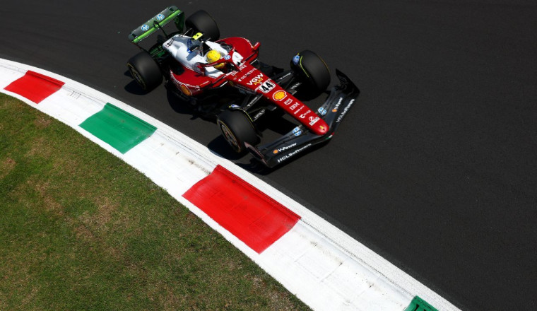 Hamilton leads Ferrari 1-2 in Monza practice
