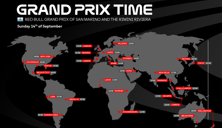 TIME SCHEDULE: San Marino GP