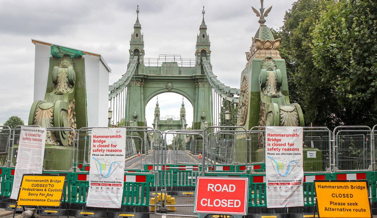 ROBERT HARDMAN: From iconic landmark to national disgrace... once a vital crossing for 20,000 cars a day, Hammersmith Bridge has now been closed for longer than World War II