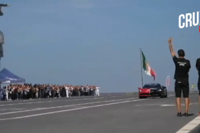 Ferrari SF90 Breaks Speed Record On Deck Of Aircraft Carrier