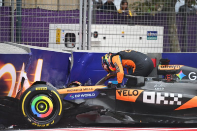 Piastri crashes out of Azerbaijan GP on Lap 1