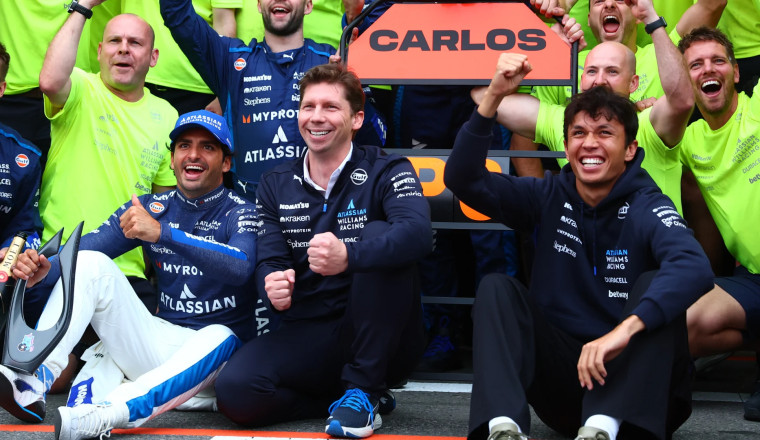 Albon 'very happy' for Sainz after podium in Baku