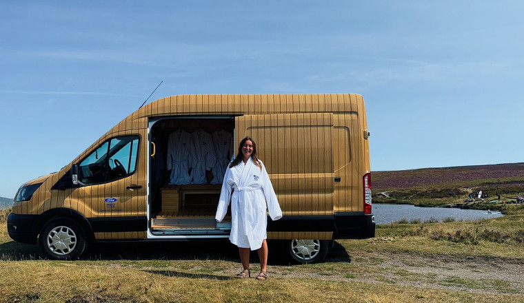 I tried an electric sauna van made for wild swimmers: Is Ford's unique e-Transit the ultimate health-kick EV?