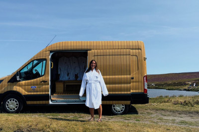 I tried an electric sauna van made for wild swimmers: Is Ford's unique e-Transit the ultimate health-kick EV?