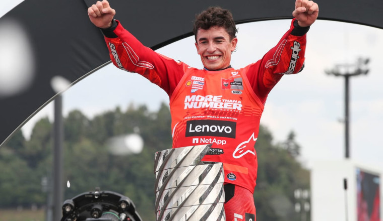 Marquez clinches title as Bagnaia dominates