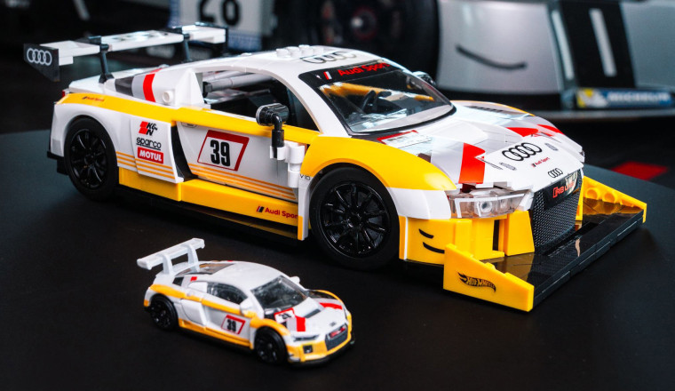 Hot Wheels adds self-build Audi icons to Brick Shop range
