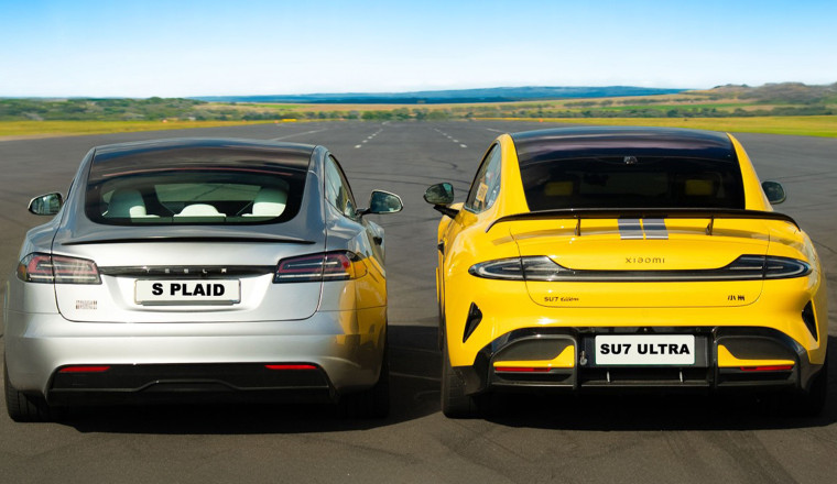 There’s A Surprise Twist To This 2,533 HP Xiaomi Ultra Vs Tesla Plaid Drag Race