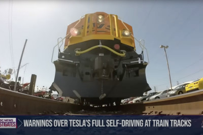 Teslas' Habit Of Driving Onto Train Tracks Has Senators Demanding An Investigation, Like That's Bad Or Something