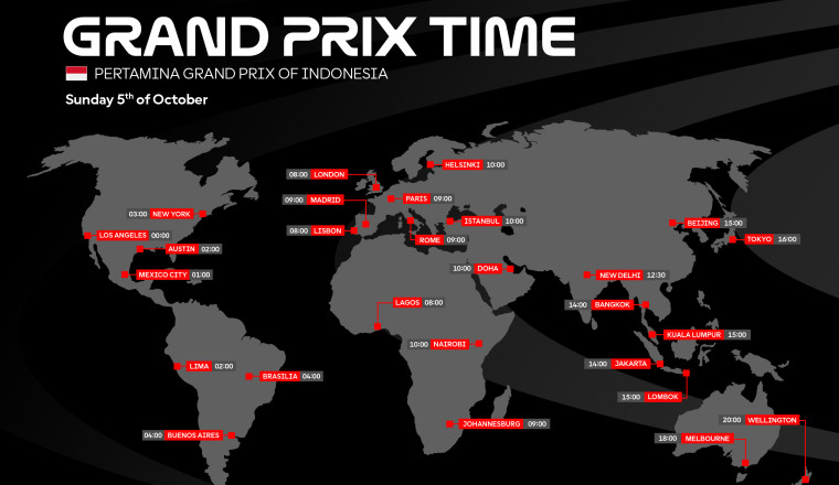 TIME SCHEDULE: Pertamina Grand Prix of Indonesia