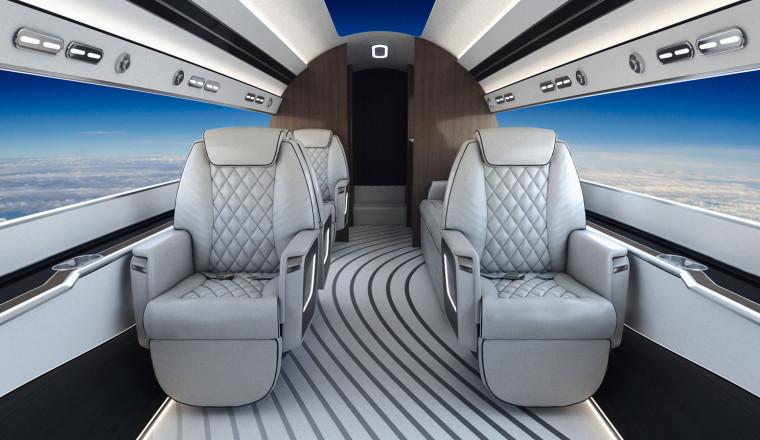 This Private Jet Has Massive Screens Instead Of Windows
