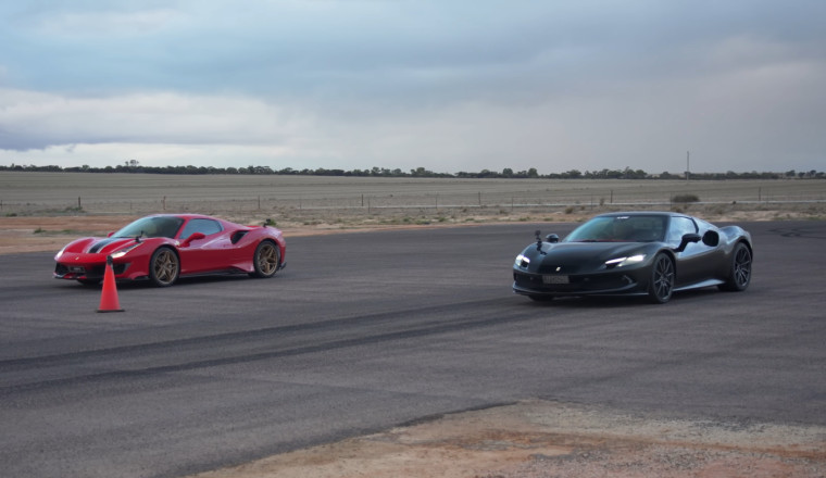 The 296 GTB Takes on the 488 Pista Spider in a Brutal Drag Duel