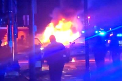 100 People Attack Police Cruisers As Street Takeover Spirals Out Of Control