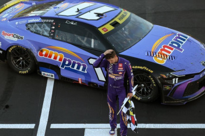 Hamlin charges to emotional 60th Cup win