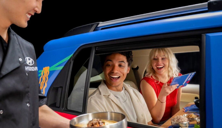 Brand new restaurant where diners must get inside car to eat