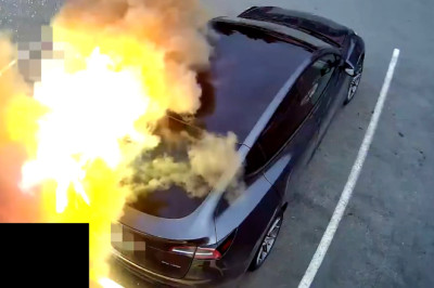 EV Charger Adapter Explodes Moments After Tesla Plugged In