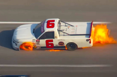 Norm Benning placed in ambulance after Talladega fire (Video)