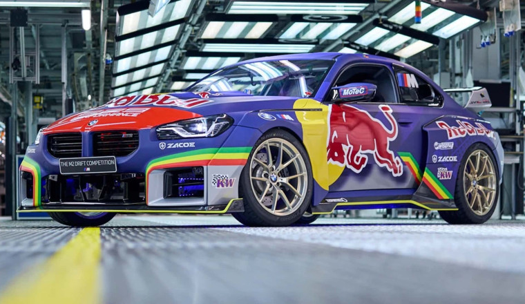 Bonkers BMW M2 With 1,000+ HP Drifts Inside a Car Factory