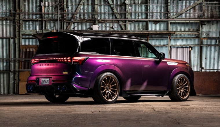 Infiniti Imagined a 1,000-HP Nissan GT-R SUV With Midnight Purple Paint for SEMA