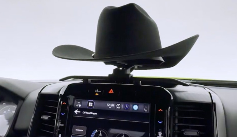Ram Designed its Own Dashboard Cowboy Hat Holder