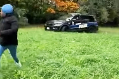 Police Officer Caught On Video Trying To Run Down A Man