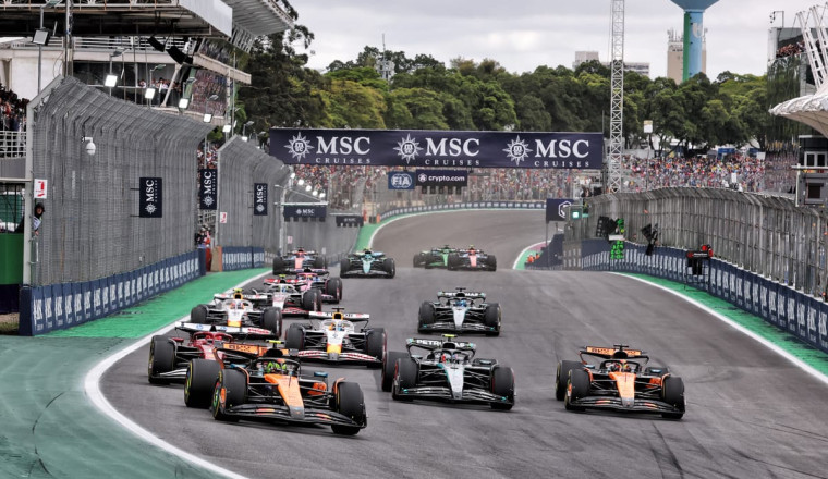 Norris wins Brazilian GP as Piastri penalised, Verstappen third from pits