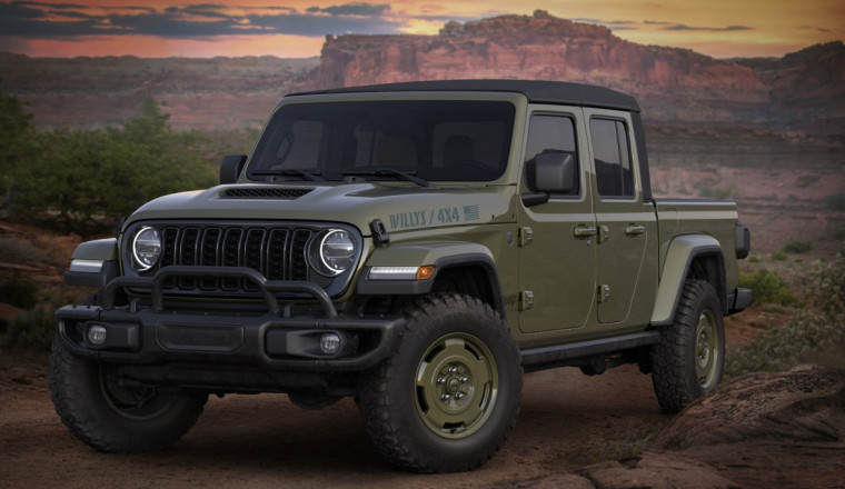 2026 Jeep Gladiator Drops With Full Military Cosplay and Olive Green Wheels