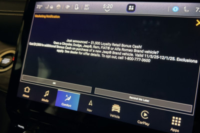 Pop-Up Ads Are Appearing On Stellantis Infotainment Screens Again