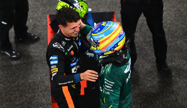 Norris' fellow drivers congratulate him on his maiden title