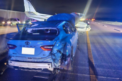 Man Crash Lands Plane on Woman's Car During Highway Commute