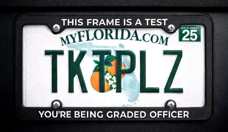 Florida Just Said Your License Plate Frame Is Legal And Illegal