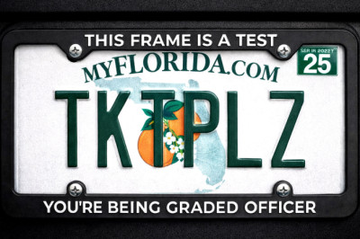 Florida Just Said Your License Plate Frame Is Legal And Illegal